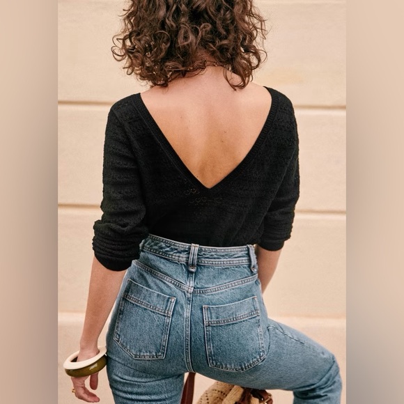 Sezane Justin Jeans Denim Trouser - Picture 3 of 10